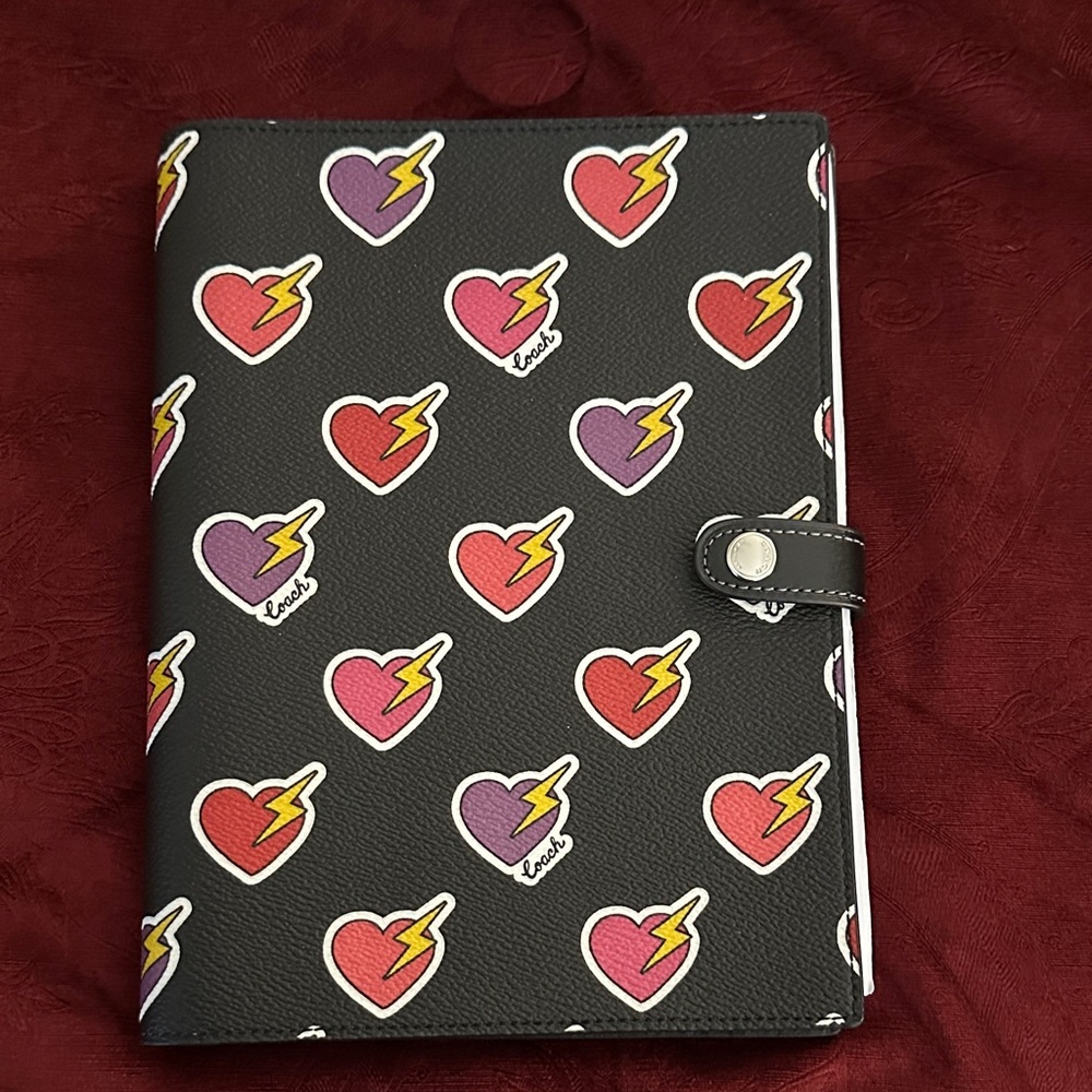 Black Heart Patterned Notebook Cover - image 1